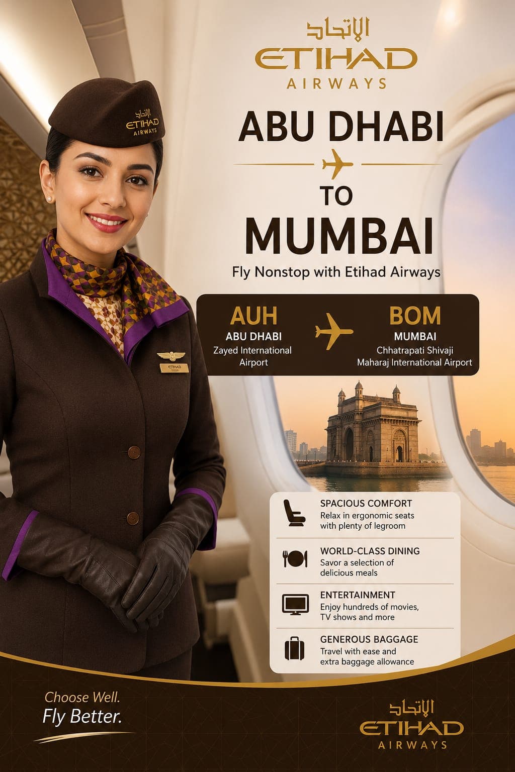 Abudhabi to Mumbai Flights | REDE FLIGHTS