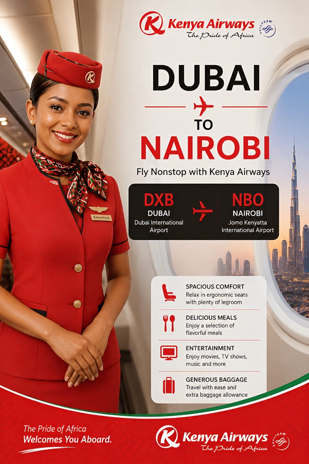 Dubai to Nairobi Flights | REDE FLIGHTS